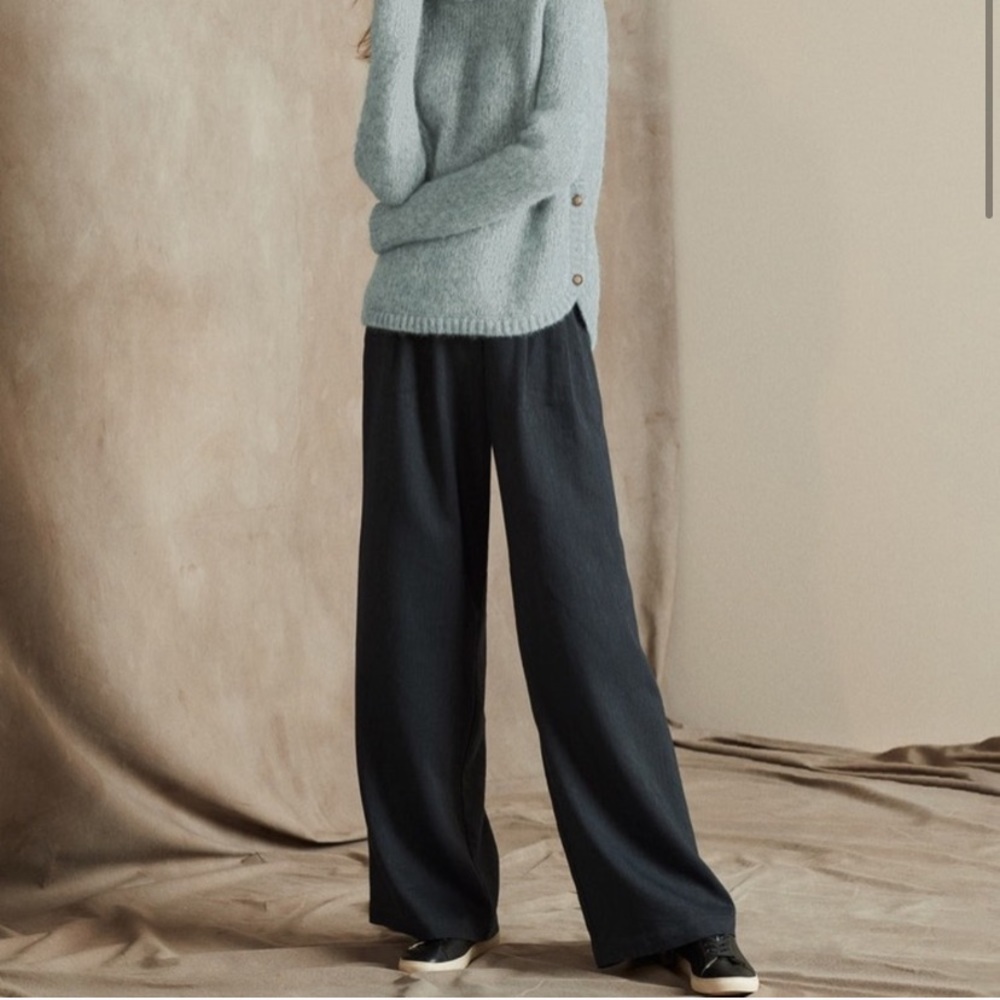 Poetry NWT Midnight Wool Blend Wide Leg Pant